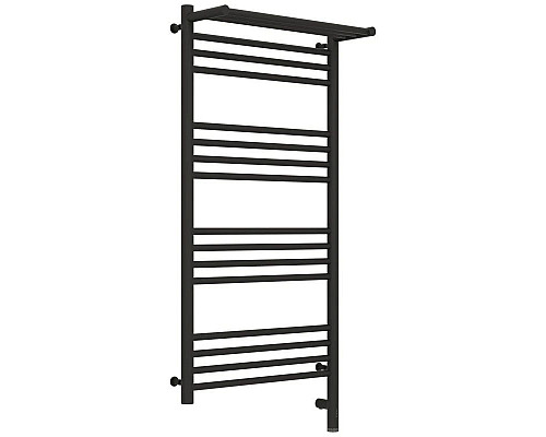 Купить Полотенцесушитель электрический 1000х500 темный титан муар МЭМ правый Сунержа Богема с полкой 3.0 15-5807-1050 в магазине сантехники Santeh-Crystal.ru