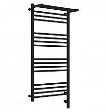Полотенцесушитель электрический 1000х500 черный матовый МЭМ правый Сунержа Богема с полкой 3.0 31-5807-1050