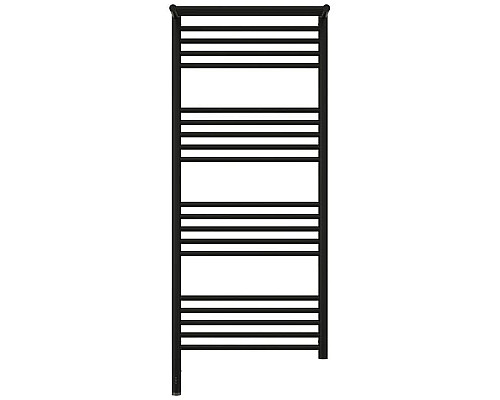 Заказать Полотенцесушитель электрический 1200х500 черный матовый МЭМ левый Сунержа Богема с полкой 3.0 31-5806-1250 в магазине сантехники Santeh-Crystal.ru