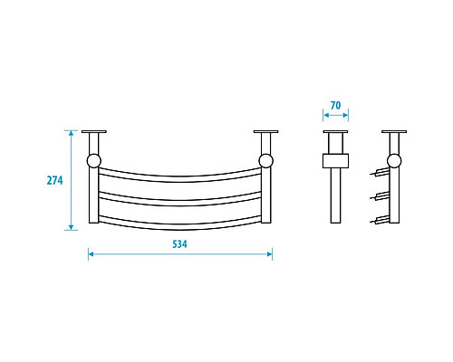 Купить Полка Energy Modus2 500 EETRMODUS2050000000 в магазине сантехники Santeh-Crystal.ru