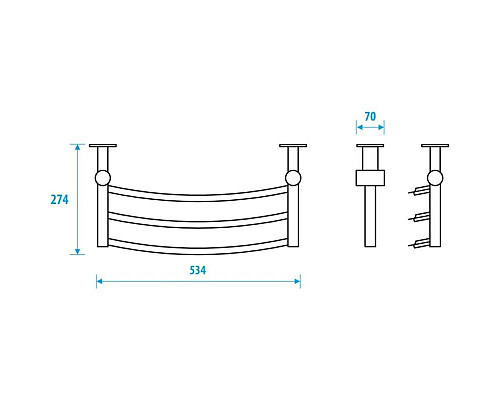 Заказать Полка Energy Modus2 500 EETRMODUS20500R905M в магазине сантехники Santeh-Crystal.ru