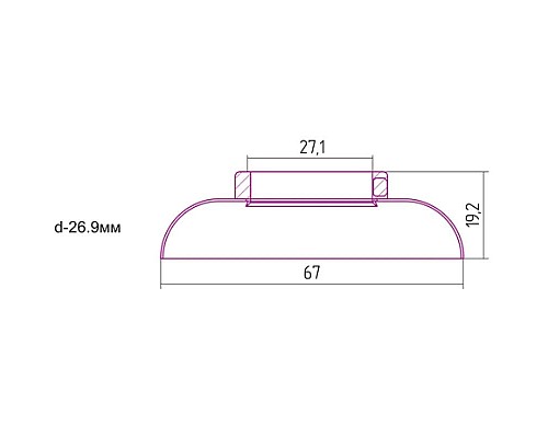 Купить Отражатель декоративный d - 26,9 мм Сунержа 00-1028-0002 в магазине сантехники Santeh-Crystal.ru