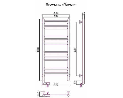 Приобрести Полотенцесушитель электрический 1000х400 МЭМ левый, перемычка прямая Сунержа Богема 2.0 00-5204-1040 в магазине сантехники Santeh-Crystal.ru