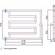 Купить Полотенцесушитель водяной 500x650 золотой Сунержа High-Tech+ model L 03-4052-5065 в магазине сантехники Santeh-Crystal.ru