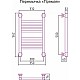 Приобрести Полотенцесушитель водяной 500х300 шампань Сунержа Богема+ 020-0220-5030 в магазине сантехники Santeh-Crystal.ru