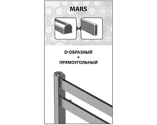 Купить Полотенцесушитель электрический 800х500 ТЭН левый/правый Lemark Mars П10 LM35810E в магазине сантехники Santeh-Crystal.ru