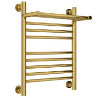 Полотенцесушитель водяной 500х400 золотой Сунержа Богема с полкой+ 03-0223-5040