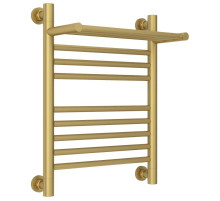 Полотенцесушитель водяной 500х400 золотой матовый Сунержа Богема с полкой+ 032-0223-5040