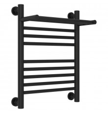 Полотенцесушитель водяной 500х400 черный матовый Сунержа Богема с полкой+ 31-0223-5040