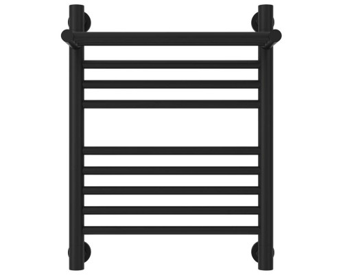 Заказать Полотенцесушитель водяной 500х400 черный матовый Сунержа Богема с полкой+ 31-0223-5040 в магазине сантехники Santeh-Crystal.ru