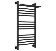 Полотенцесушитель водяной 800х400 черный матовый Сунержа Богема с полкой+ 31-0223-8040
