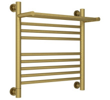 Полотенцесушитель водяной 500х500 состаренная латунь Сунержа Богема с полкой+ 051-0223-5050