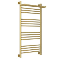 Полотенцесушитель водяной 1000х500 золотой матовый Сунержа Богема с полкой+ 032-0223-1050