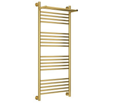 Полотенцесушитель водяной 1200х500 золотой Сунержа Богема с полкой+ 03-0223-1250