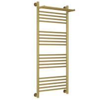 Полотенцесушитель водяной 1200х500 состаренная латунь Сунержа Богема с полкой+ 051-0223-1250