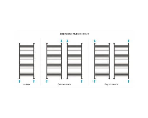 Купить Полотенцесушитель водяной 1200х500 белый матовый Сунержа Богема с полкой+ 30-0223-1250 в магазине сантехники Santeh-Crystal.ru