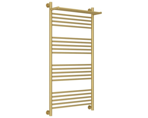 Купить Полотенцесушитель водяной 1200х600 золотой матовый Сунержа Богема с полкой+ 032-0223-1260 в магазине сантехники Santeh-Crystal.ru