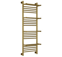 Полотенцесушитель водяной 1200х400 состаренная бронза Сунержа Богема с полкой+ 05-0224-1240