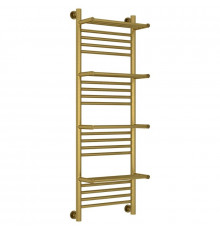 Полотенцесушитель водяной 1200х400 состаренная латунь Сунержа Богема с полкой+ 051-0224-1240
