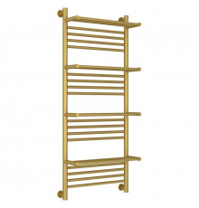 Полотенцесушитель водяной 1200х500 золотой матовый Сунержа Богема с полкой+ 032-0224-1250