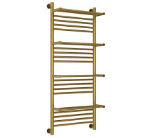 Полотенцесушитель водяной 1200х500 состаренная бронза Сунержа Богема с полкой+ 05-0224-1250