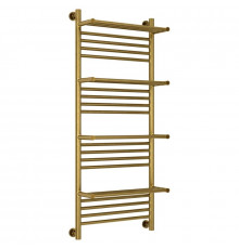 Полотенцесушитель водяной 1200х500 состаренная бронза Сунержа Богема с полкой+ 05-0224-1250