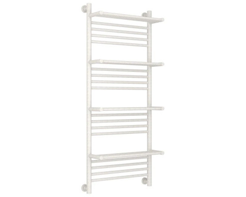 Купить Полотенцесушитель водяной 1200х500 античное белое золото Сунержа Богема с полкой+ 10-0224-1250 в магазине сантехники Santeh-Crystal.ru