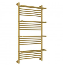 Полотенцесушитель водяной 1200х600 золотой матовый Сунержа Богема с полкой+ 032-0224-1260