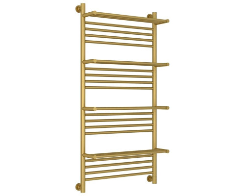 Приобрести Полотенцесушитель водяной 1200х600 золотой матовый Сунержа Богема с полкой+ 032-0224-1260 в магазине сантехники Santeh-Crystal.ru