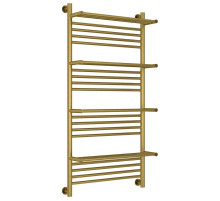 Полотенцесушитель водяной 1200х600 состаренная латунь Сунержа Богема с полкой+ 051-0224-1260