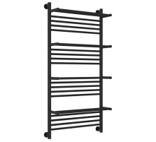 Полотенцесушитель водяной 1200х600 черный матовый Сунержа Богема с полкой+ 31-0224-1260