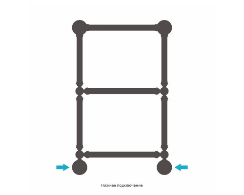 Заказать Полотенцесушитель водяной 660х400 состаренная латунь Сунержа Ренессанс 1304 051-0280-6640 в магазине сантехники Santeh-Crystal.ru