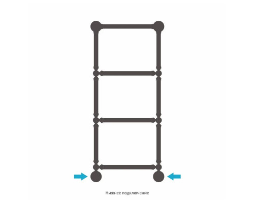 Заказать Полотенцесушитель водяной 960х400 белый глянец Сунержа Ренессанс 1304 12-0280-9640 в магазине сантехники Santeh-Crystal.ru