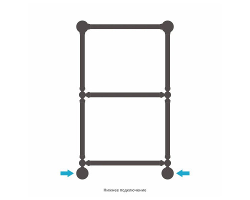 Купить Полотенцесушитель водяной 860х500 шампань матовая Сунержа Ренессанс 1304 022-0280-8650 в магазине сантехники Santeh-Crystal.ru