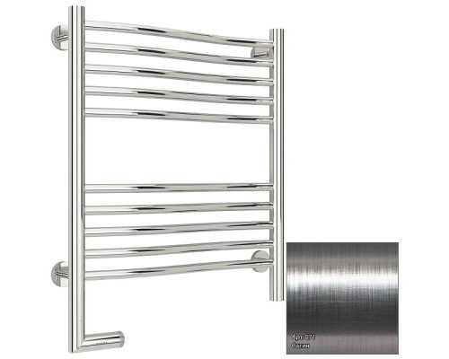 Купить Полотенцесушитель электрический 600х500 сатин МЭМ левый Сунержа Флюид 2.0 071-5220-6050 в магазине сантехники Santeh-Crystal.ru