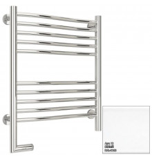 Полотенцесушитель электрический 600х500 белый глянец МЭМ левый Сунержа Флюид 2.0 12-5220-6050