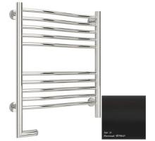 Полотенцесушитель электрический 600х500 черный матовый МЭМ левый Сунержа Флюид 2.0 31-5220-6050