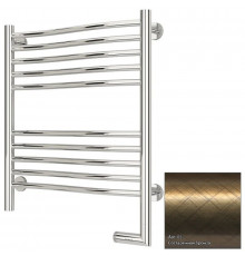 Полотенцесушитель электрический 600х500 состаренная бронза МЭМ правый Сунержа Флюид 2.0 05-5221-6050