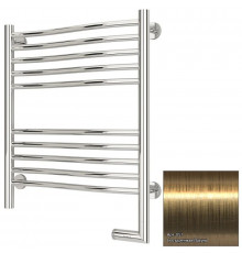 Полотенцесушитель электрический 600х500 состаренная латунь МЭМ правый Сунержа Флюид 2.0 051-5221-6050