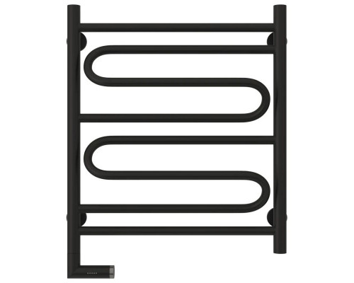 Купить Полотенцесушитель электрический 600х500 черный матовый МЭМ левый Сунержа Элегия 2.0 31-5218-6050 в магазине сантехники Santeh-Crystal.ru