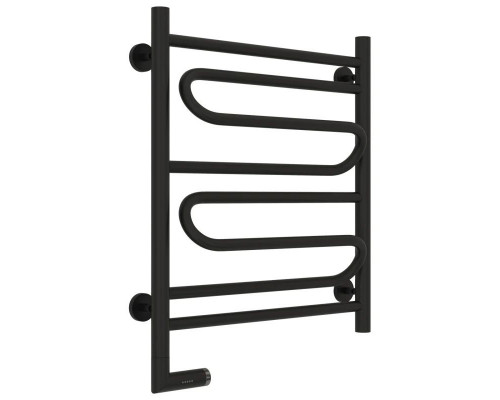Купить Полотенцесушитель электрический 600х500 черный матовый МЭМ левый Сунержа Элегия 2.0 31-5218-6050 в магазине сантехники Santeh-Crystal.ru