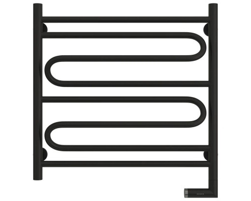 Купить Полотенцесушитель электрический 600х600 черный матовый МЭМ правый Сунержа Элегия 2.0 31-5219-6060 в магазине сантехники Santeh-Crystal.ru