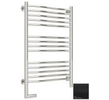 Полотенцесушитель электрический 800х500 черный матовый МЭМ левый Сунержа Флюид 2.0 31-5220-8050