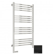 Полотенцесушитель электрический 1000х500 черный матовый МЭМ левый Сунержа Флюид 2.0 31-5220-1050