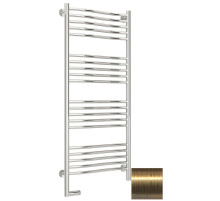 Полотенцесушитель электрический 1200х500 состаренная латунь МЭМ левый Сунержа Флюид 2.0 051-5220-1250