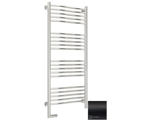 Купить Полотенцесушитель электрический 1200х500 темный титан муар МЭМ левый Сунержа Флюид 2.0 15-5220-1250 в магазине сантехники Santeh-Crystal.ru