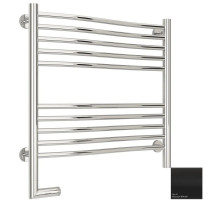 Полотенцесушитель электрический 600х600 черный матовый МЭМ левый Сунержа Флюид 2.0 31-5220-6060