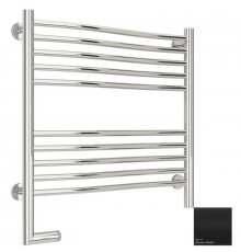 Полотенцесушитель электрический 600х600 черный матовый МЭМ левый Сунержа Флюид 2.0 31-5220-6060