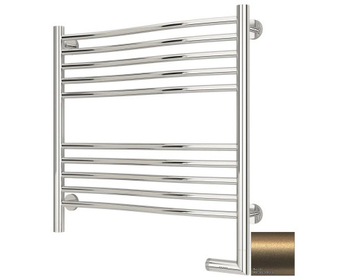 Купить Полотенцесушитель электрический 600х600 золотой матовый МЭМ правый Сунержа Флюид 2.0 032-5221-6060 в магазине сантехники Santeh-Crystal.ru