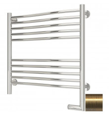 Полотенцесушитель электрический 600х600 состаренная латунь МЭМ правый Сунержа Флюид 2.0 051-5221-6060